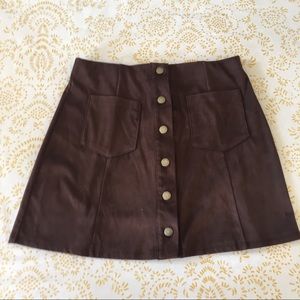 Brown Mini Skirt